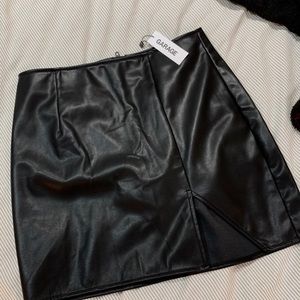 Garage Faux-Leather "As If" Skirt
